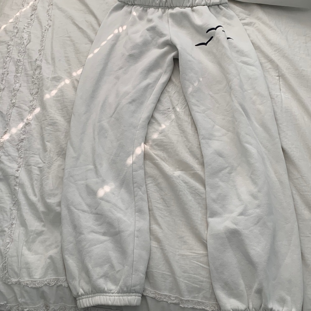 White LazyPants Sweatpants